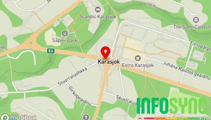kart over Karasjok  i Karasjok