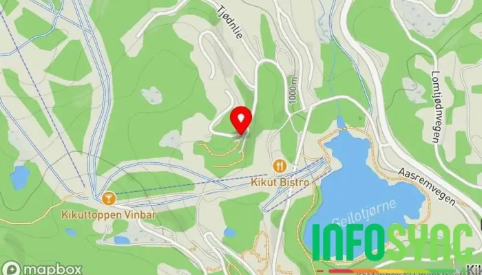 kart over Kikut Alpin Lodge Seksjonssameie i Geilo
