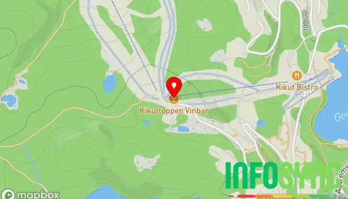 kart over Kikuttoppen vinbar Vinbar i Geilo