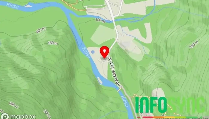 kart over Kinsarvik arbeid Losji i Kinsarvik