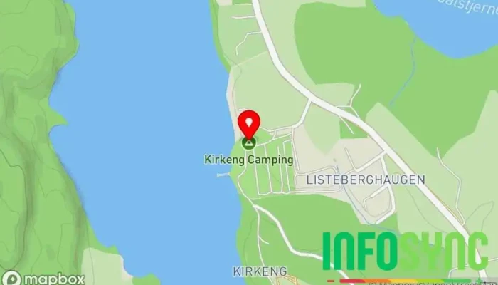 kart over Kirkeng Camping & Event Campingplass i Aremark