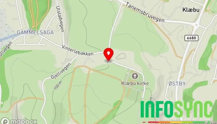 kart over Kirkestua i Klæbu Selskapslokale i Trondheim