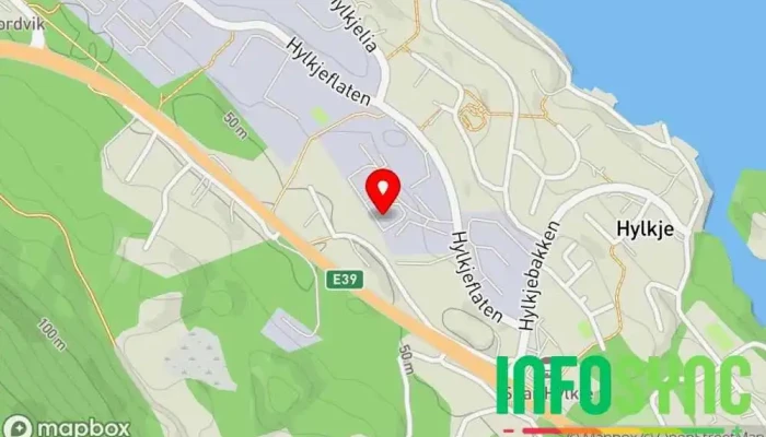 kart over KIS KOMPETANSE AS Kranservice i Hylkje