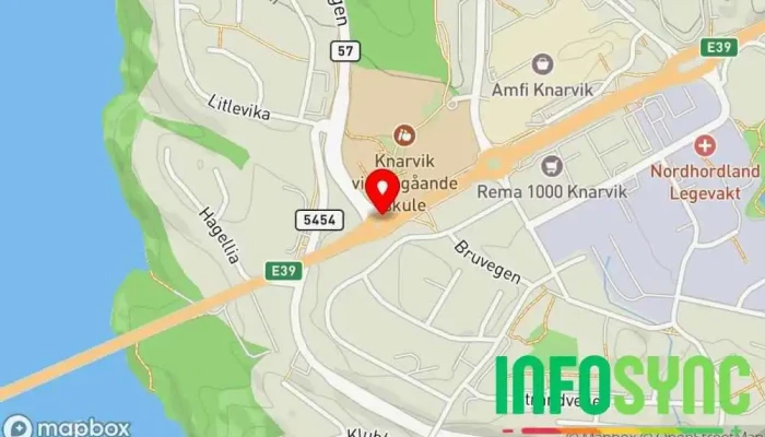 kart over Knarvik  i Knarvik