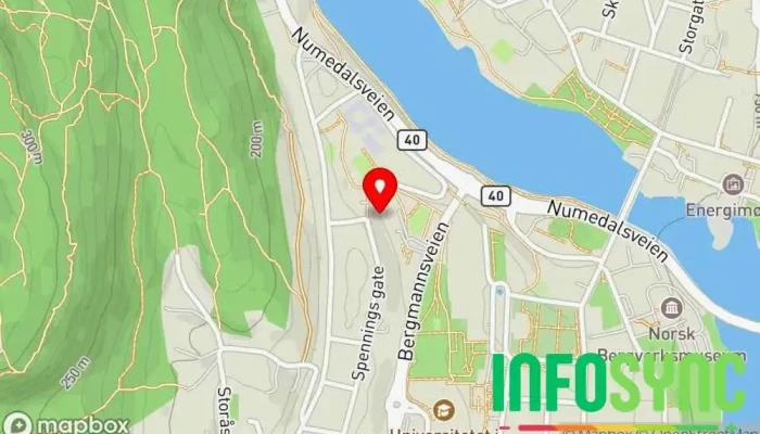 kart over Kongsberg vandrerhjem Vandrerhjem i Kongsberg