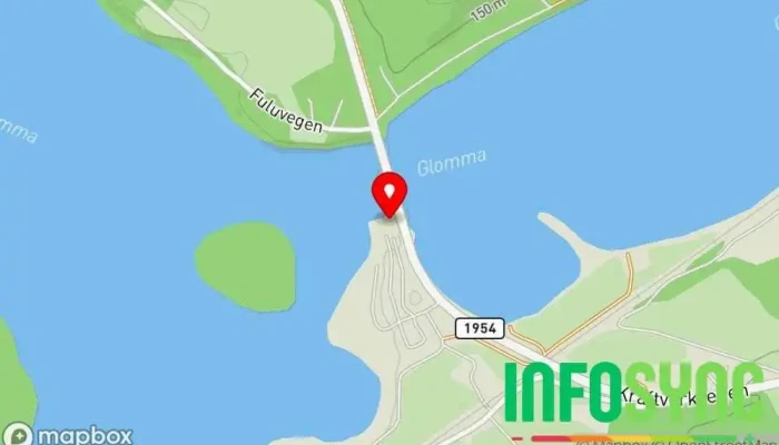 kart over Kongsvinger kraftstasjon Kraftverk i Kongsvinger