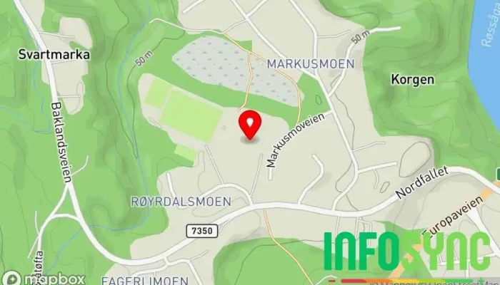 kart over Korgen Sentralskole Offentlig skole i Korgen