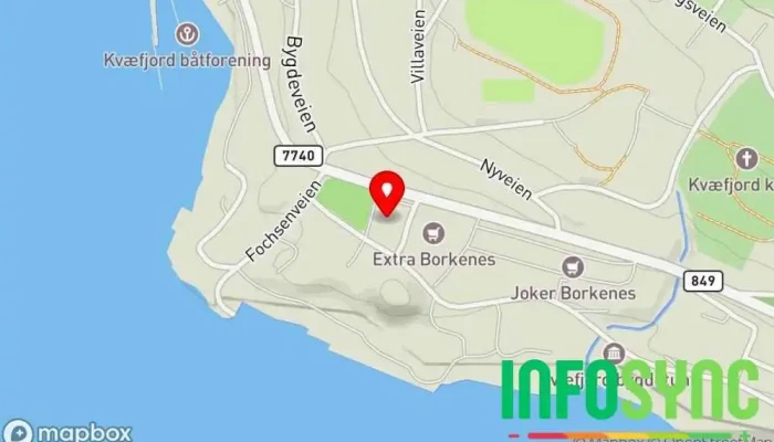 kart over Kvæfjord forliksråd  i Borkenes
