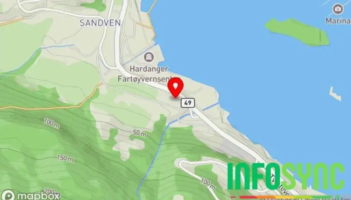 kart over Kvam kraftverk AS Kraftverk, Energiselskap i Norheimsund