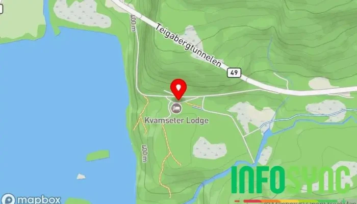 kart over Kvamseter Lodge Hotell i Eikedalen