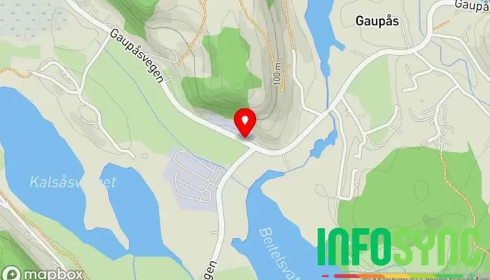 kart over Kvamsvegen Busstopp i Ytre Arna