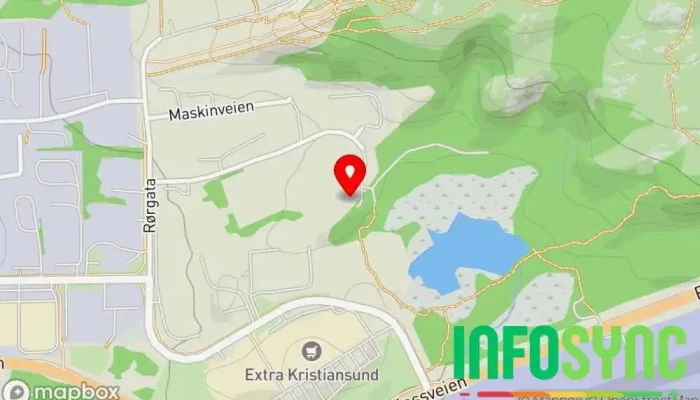 kart over Kvernberget skytebane Skytebane i Kristiansund