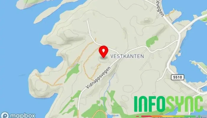 kart over Kystverket Hovedkontor i Fedje