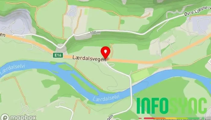 kart over Lærdal  i Lærdal