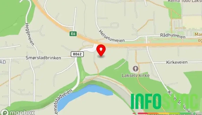 kart over Lakselv bussterminal Busstopp i Lakselv