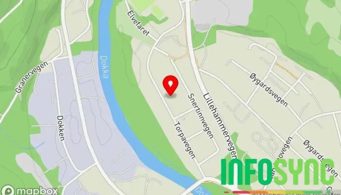 kart over Landsbytjenester As Vaktmestertjenester i Dokka