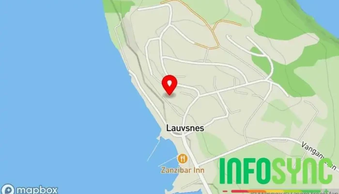 kart over Lauvsnes  i Lauvsnes