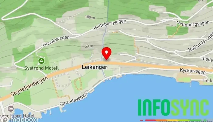 kart over Leikanger  i Leikanger