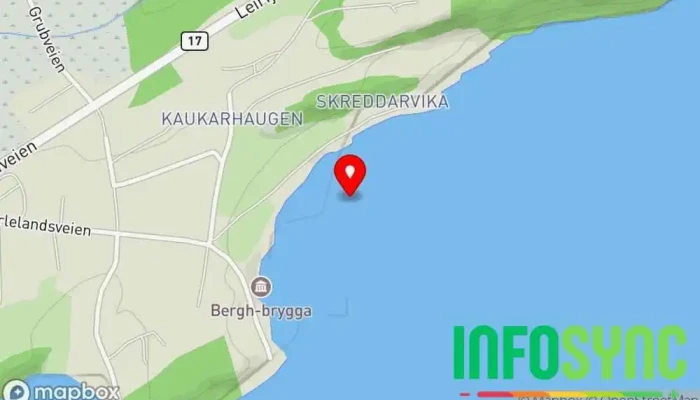 kart over Lelandssjøen Bukt i Leirfjord