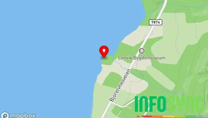 kart over Lenvik Museum Lokalhistorisk museum i Finnsnes