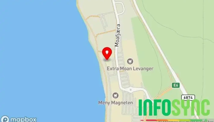 kart over Levanger og Frol skytterlag Idrettsforening i Levanger