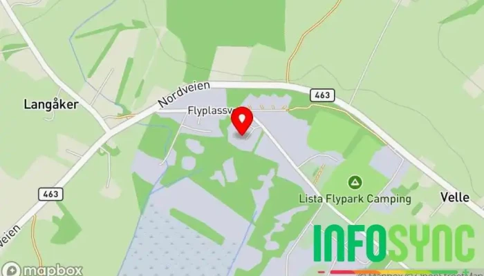 kart over Lista Vandrerhjem Hotell, Vandrerhjem i Vanse