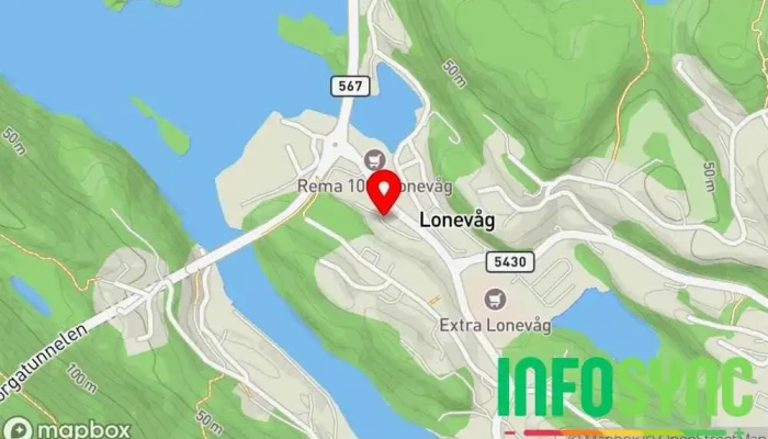 kart over Lonevåg  i Lonevåg