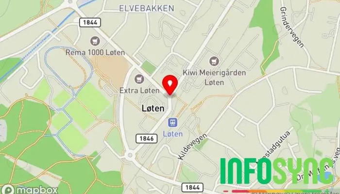 kart over Løten  i Løten