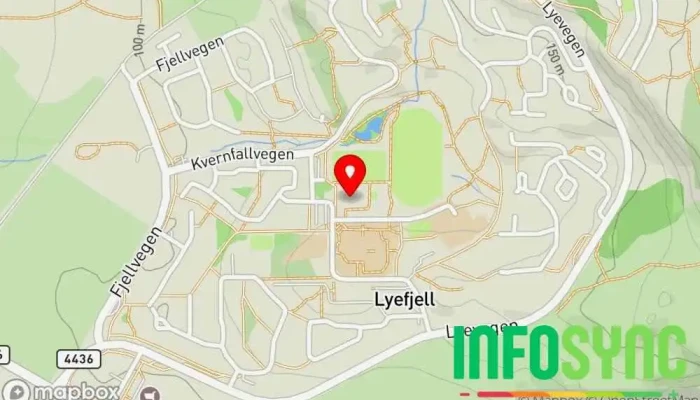 kart over Lyehallen Stadion i Bryne
