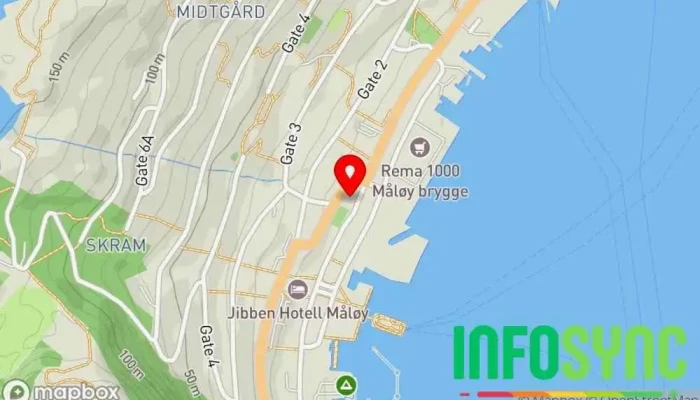 kart over Måløy Vekst AS Forretningsutviklingstjeneste, Kommunalt kontor i Måløy