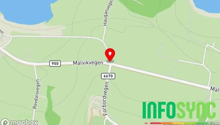 kart over Malvik  i Malvik