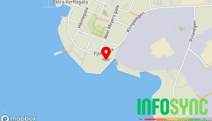 kart over Mattilsynet Lokasjon Namsos Dyrekontroll i Namsos