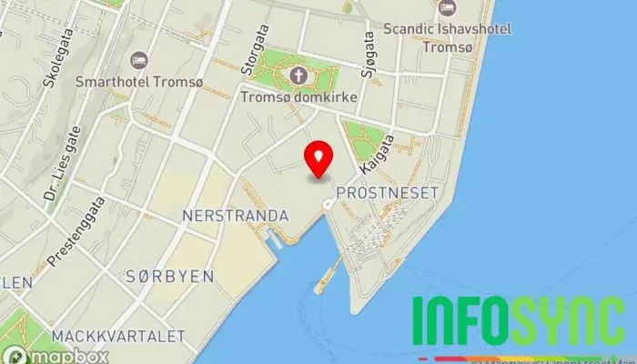 kart over Mediehuset iTromsø Medieselskap, Nyhetstjeneste, Avisutgiver i Tromsø