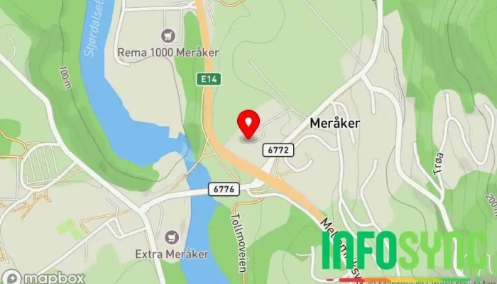 kart over Midt norske hytter AS Entreprenør i Meråker