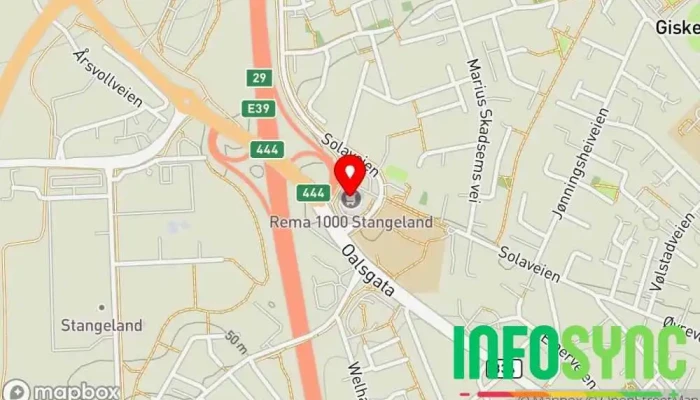 kart over mnemonic AS IT-sikkerhetstjeneste i Sandnes