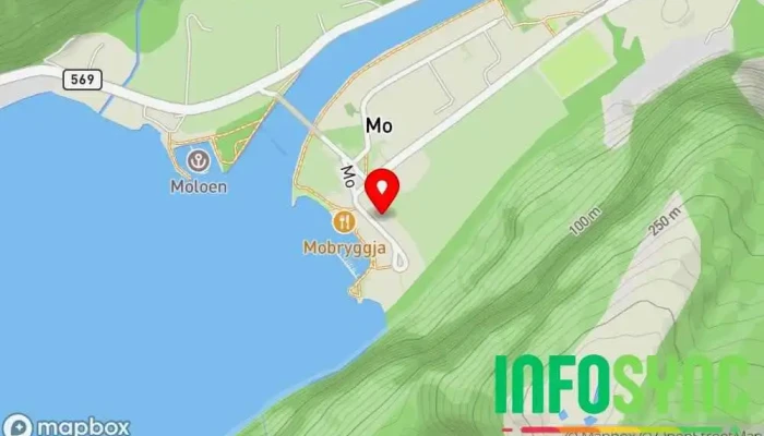 kart over Modalen kommune Offentlig kontor i Modalen