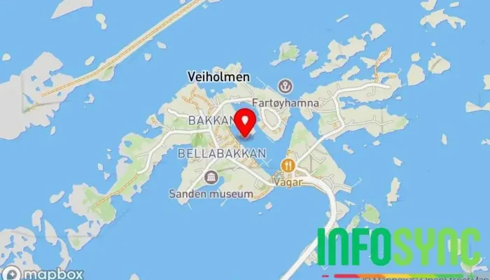 kart over Molonaustet Gjestehus i Smøla