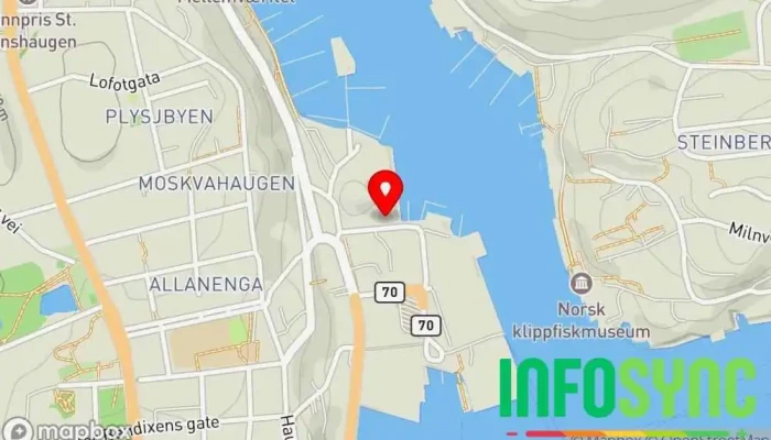 kart over Møre og Romsdal Taxitjenester AS Hovedkontor i Kristiansund