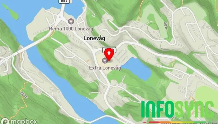 kart over MOVA Treningsrom i Lonevåg