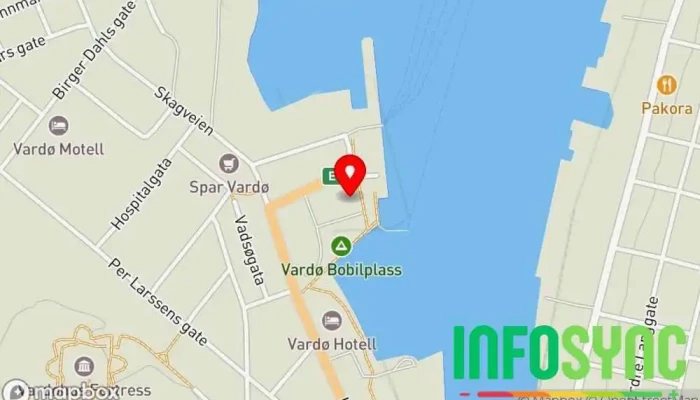 kart over NASTA Servicemekaniker Hovedkontor i Vardø
