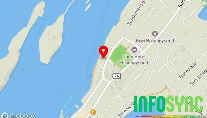 kart over NAV Brønnøy Sosialtjeneste-organisasjon i Brønnøysund