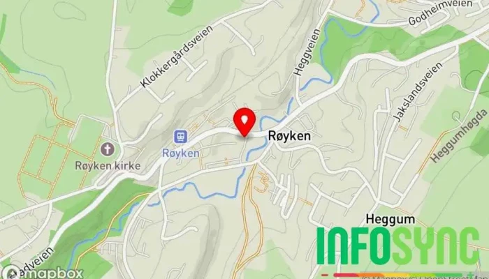 kart over NAV Røyken Kommunalt kontor i Røyken
