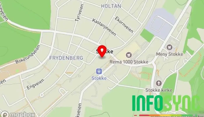 kart over NAV Stokke Sosialtjeneste-organisasjon i Stokke