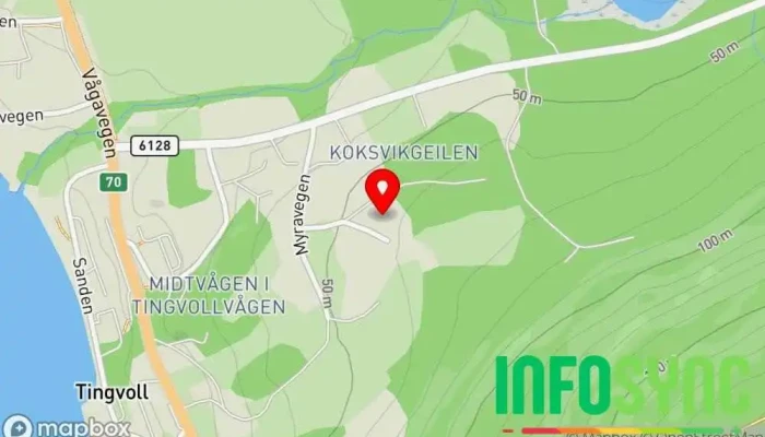 kart over NAV Tingvoll Sosialtjeneste-organisasjon i Tingvoll