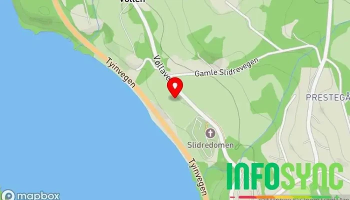 kart over NAV Valdres Vestre Slidre Sosialtjeneste-organisasjon i Slidre