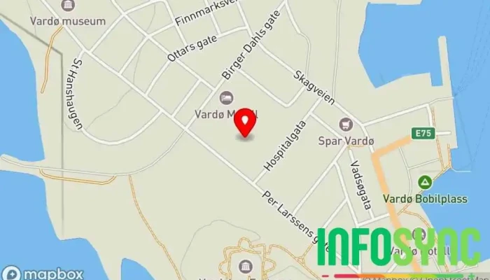 kart over NAV Vardø Sosialtjeneste-organisasjon i Vardø