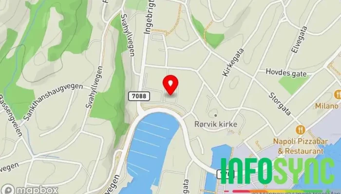 kart over Navy Rørvik Elektronikkbutikk i Rørvik