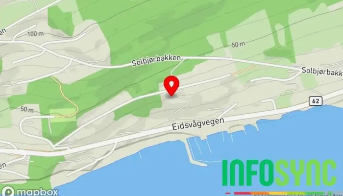 kart over Nesset Seniordans  i Eidsvåg i Romsdal