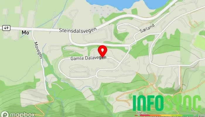kart over Norcert Yrkesskole i Norheimsund