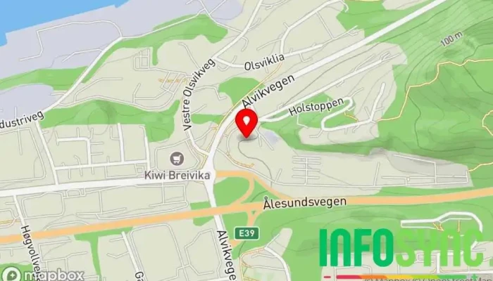 kart over Norconsult Ålesund og Ulsteinvik Konsulent i Ålesund